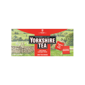 Yorkshire Tea Tagged and Enveloped Tea Bags 200 Pack 493855 F