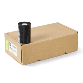 Zebra 02100BK10245 Premium Black Wax Ribbon 102mm x 450m 12 Pack Original
