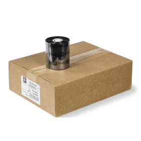 Zebra 02300BK08345 Black Wax Ribbon 83mm x 450m 12 Pack Original