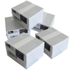 Zebra 104523 111 100 White PVC Cards 5 Pack Original
