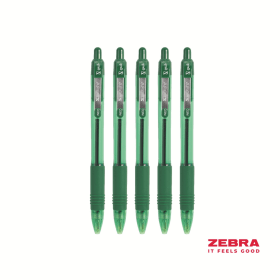 Zebra Z Grip Smooth Retractable Ballpoint Pen 0.6mm Line Green 12 Pack 586781 F