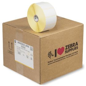 Zebra Z Select 2000D 800262 205 White Label Roll 57mm x 51mm 12 x 1370 Labels Original