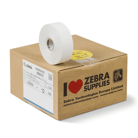 Zebra Z Select 2000D 190 Tag 800999 005 White Label Roll 32mm x 57mm 12 x 600 Labels Original