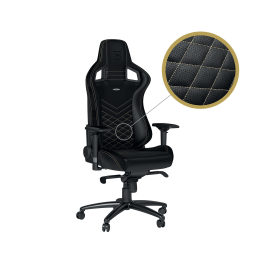 noblechairs EPIC Gaming Chair Faux Leather Black Gold GC 002 NC 795471 F
